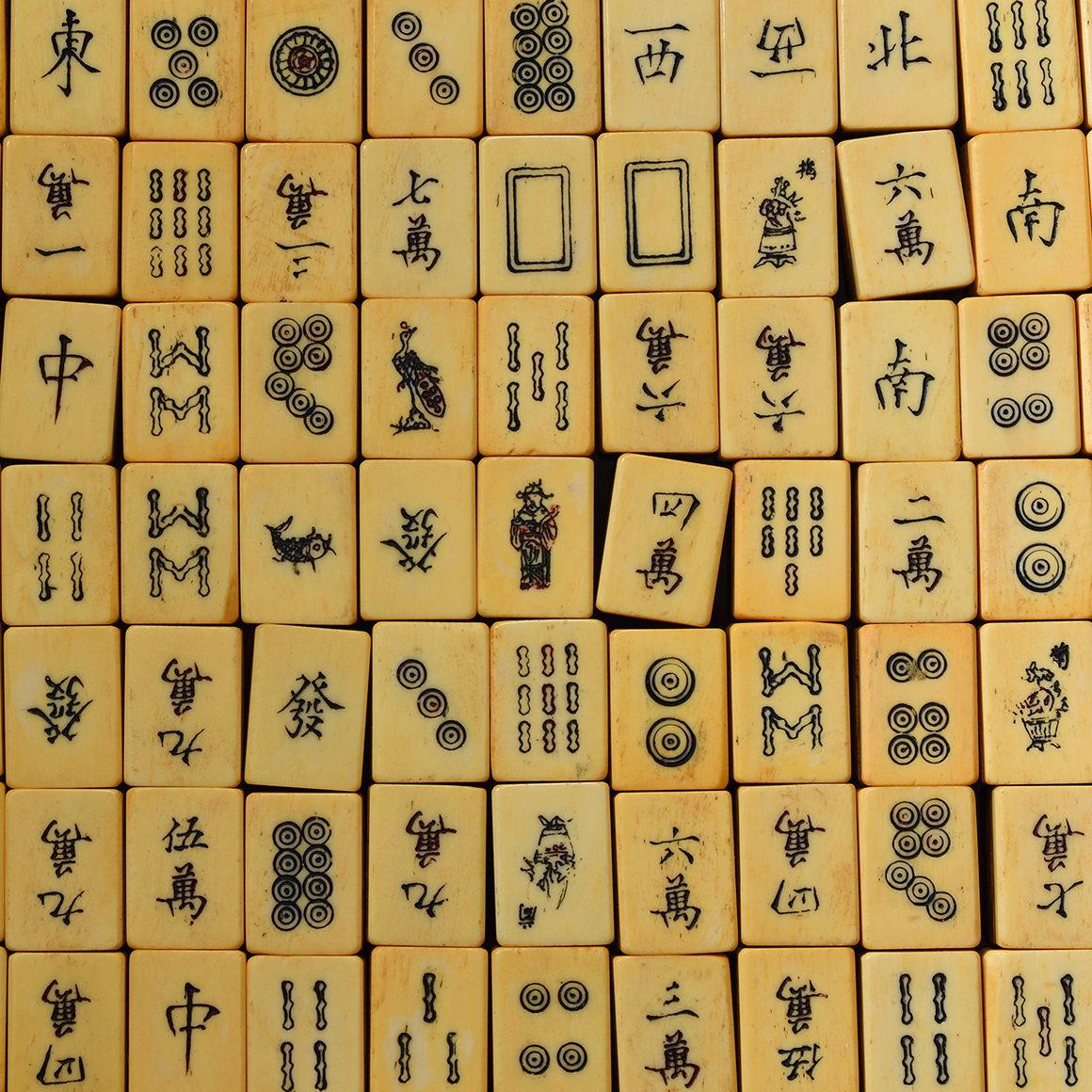 History of Mahjong photo of Mahjong tiles