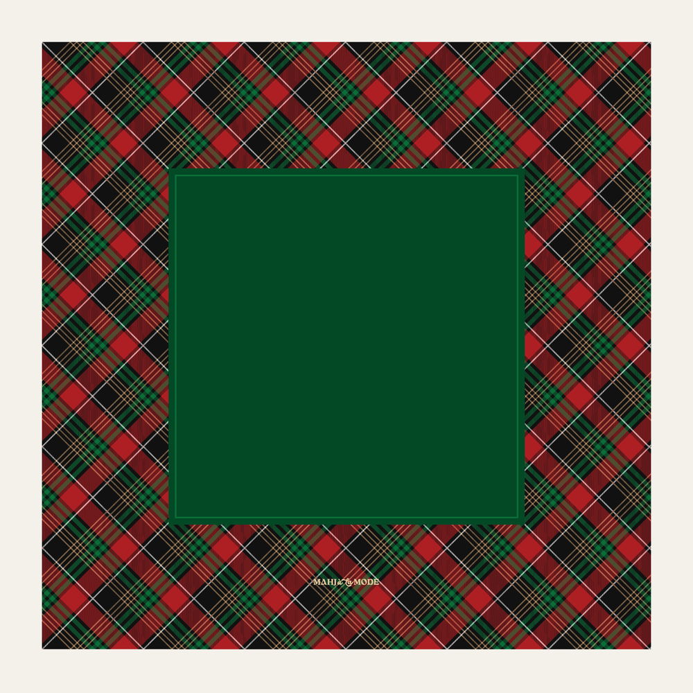 Holiday Plaid Mat - Green Tartan