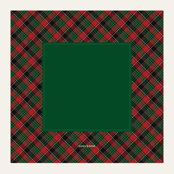 Holiday Plaid Mat - Green Tartan