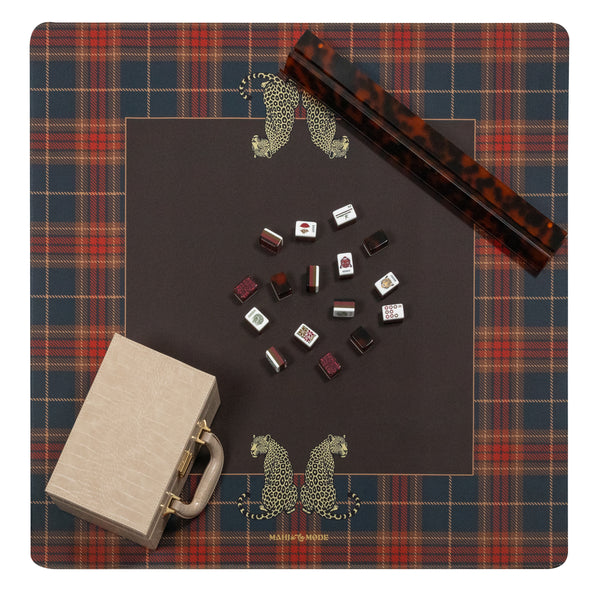 The Leopards Den Mat - Plaid