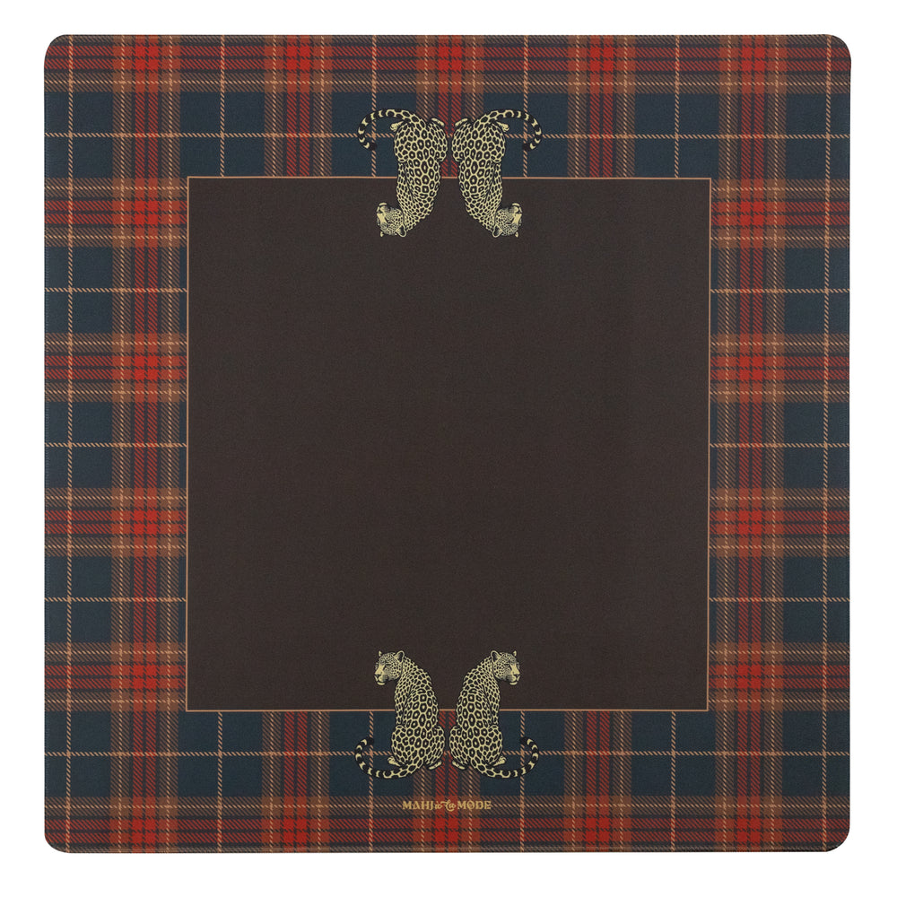 The Leopards Den Mat - Plaid