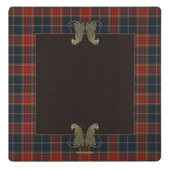 The Leopards Den Mat - Plaid