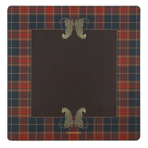 The Leopards Den Mat - Plaid