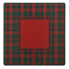 Holiday Plaid Mat - Leopard Red