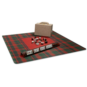 Holiday Plaid Mat - Leopard Red