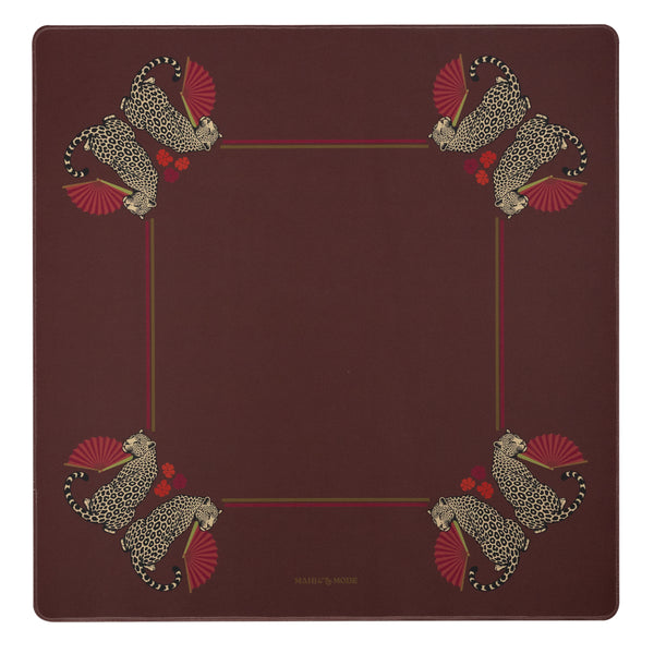 The Leopards Den Mat - Brick Red