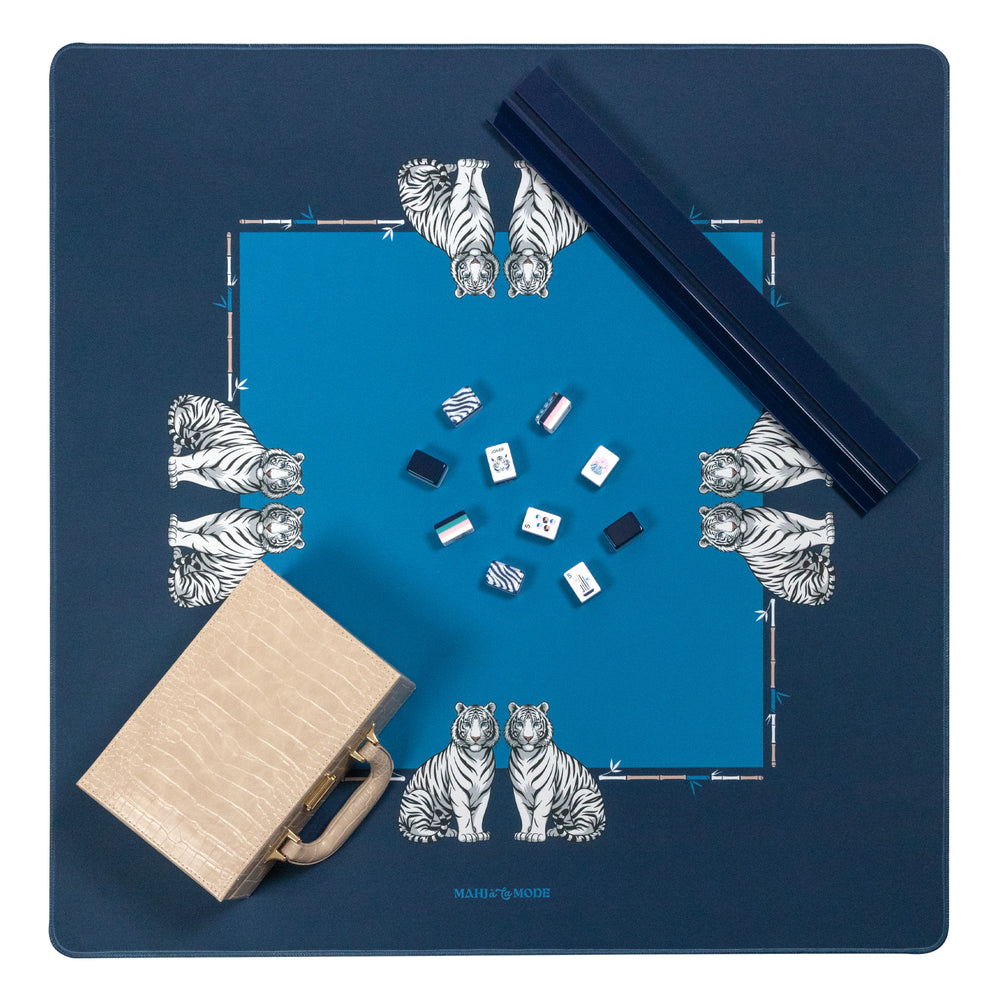 White Tiger Den Mat in Turquoise