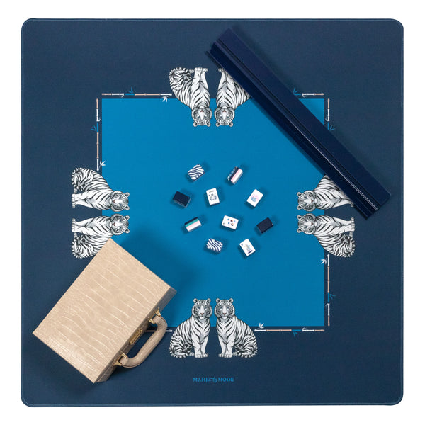 White Tiger Den Mat in Turquoise